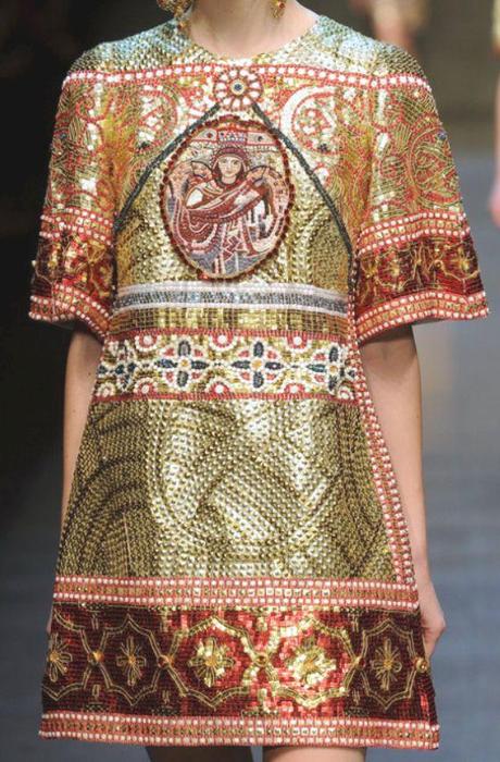 QUANDO LA MODA INCONTRA L'ARTE ITALIANA: I MERAVIGLIOSI MOSAICI BIZANTINI SICILIANI NELLA COLLEZIONE DI DOLCE & GABBANA A/I 2013/14