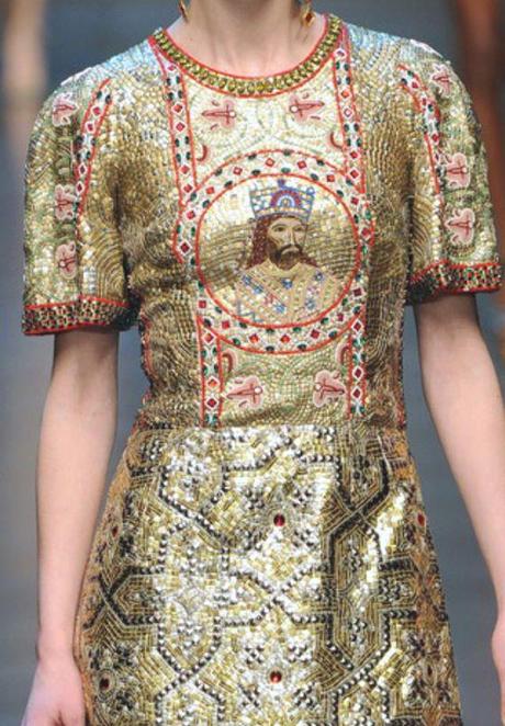 QUANDO LA MODA INCONTRA L'ARTE ITALIANA: I MERAVIGLIOSI MOSAICI BIZANTINI SICILIANI NELLA COLLEZIONE DI DOLCE & GABBANA A/I 2013/14