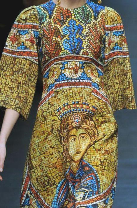 QUANDO LA MODA INCONTRA L'ARTE ITALIANA: I MERAVIGLIOSI MOSAICI BIZANTINI SICILIANI NELLA COLLEZIONE DI DOLCE & GABBANA A/I 2013/14