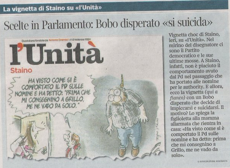 La sconfitta del PD prevista: il suicidio di Bobo