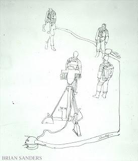 I disegni di Brian Sanders dal set di 2001: Odissea nello Spazio