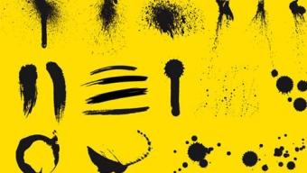 Free Vector Splatter Brushes Illustrator