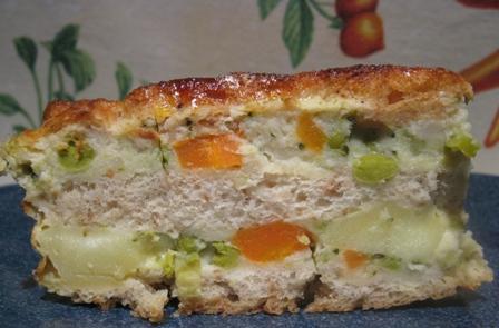 Una ricetta che piacerà alle vegetariane e non ..ovvero: Mattonella super  alle verdure