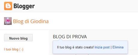 4_MESSAGGIO, Come aprire un blog in Blogger 