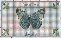 Schema punto croce: Farfalle colorate