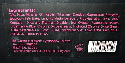 Cosa mi sono auto-regalata per Natale quest'anno?? 88 Colour Hot Earth Eyeshadow Palette!!