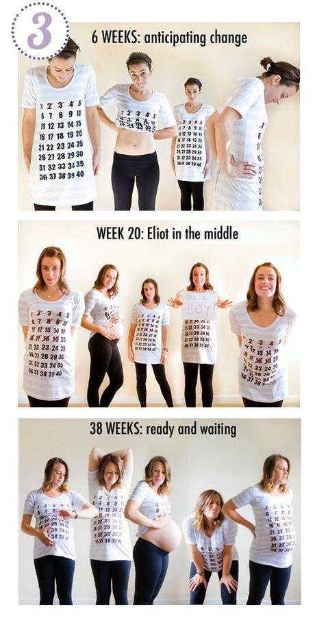 t-shirt con calendario gravidanza