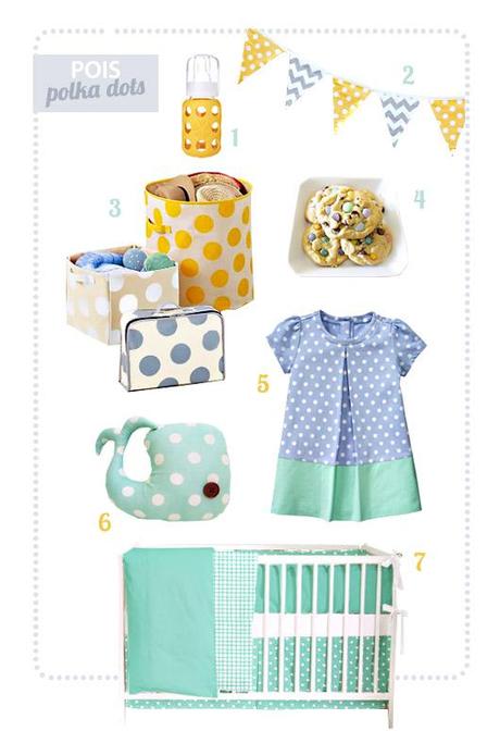 Idee per decorare le camerette e vestire i vostri bambini tutti a pois, puntini o polka dots