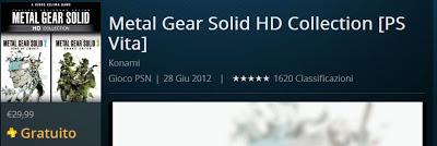 Metal Gear Solid HD Collection è ufficialmente disponibile gratis per gli utenti Plus
