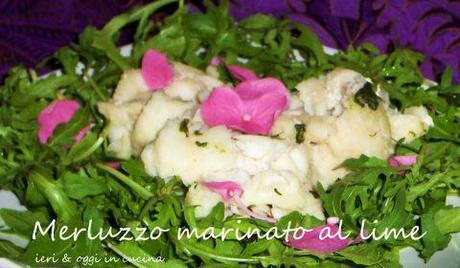 Merluzzo marinato al Lime e fiori