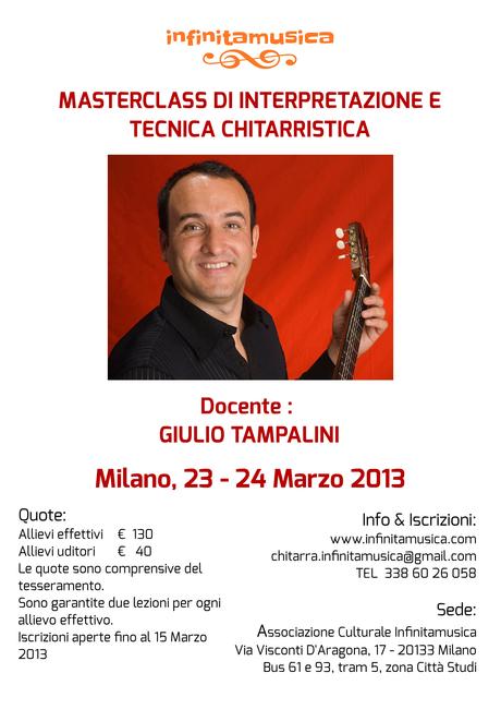 Masterclass di Giulio Tampalini a Milano 23-24 Marzo 2013