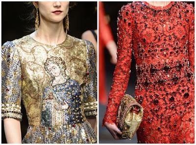 Dolce & Gabbana fall/winter 13/14: Normans art in Sicily.