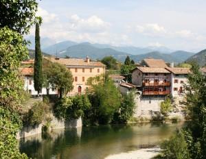 Cividale del Friuli - Ud Fvg I - Vista Borgo Brossana con fiume Natisone