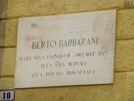 iscrizione berto barbarani casa natale verona