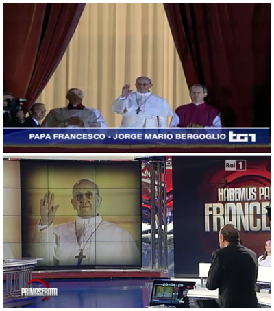 L'elezione in tv di Papa Francesco
