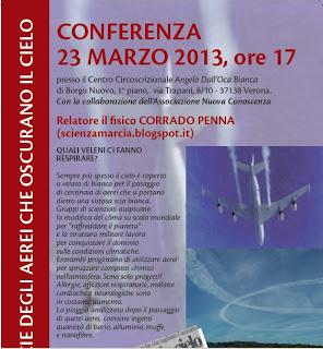 Conferenza sulle scie chimiche - Verona 23 Marzo 2013