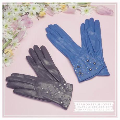 Collezione Sermoneta Gloves Pe 2013 accessori moda guanti in pelle borchie