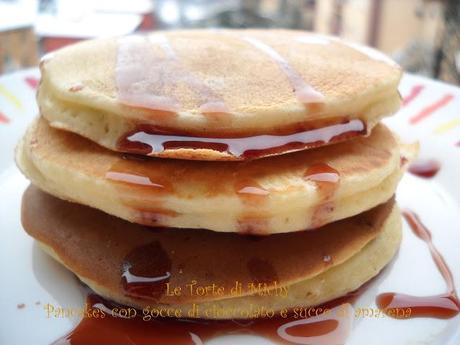 Pancakes con gocce di cioccolato