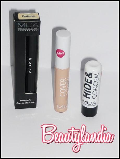 MUA - Correttori a confronto: Hide & Conceal, Cover & Conceal, Brush on Concealer Pen --