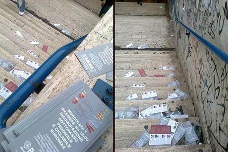 Un tappeto di volantini