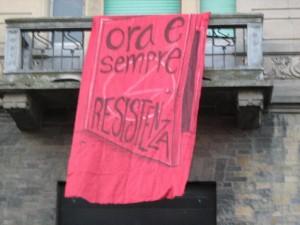 striscione, sfratto, alessandriainmovimento