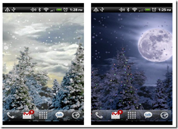 snowfall android wallpaper thumb Snowfall Live Wallpaper per Android