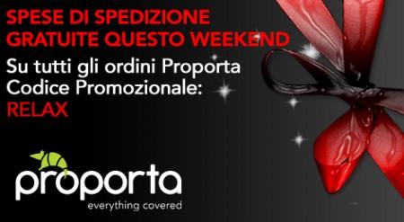 Proporta: spese di spedizione gratuite per tutto il weekend