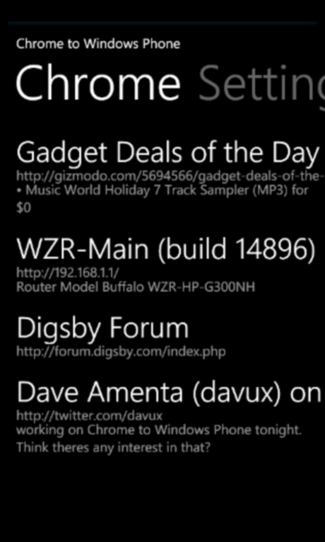 screenshot 11 19 2010 17.9.10.990 Finalmente disponibile Chrome to Windows Phone 7