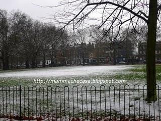 Neve autunnale a Londra