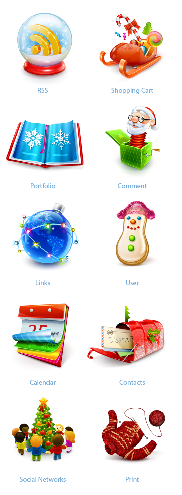 Icone: a Natale ci vuole gusto (18 free icon packs)