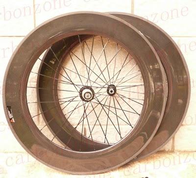 700C carbon 88mm Tubular wheelset