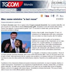 BBC: nome ministro “a luci rosse”