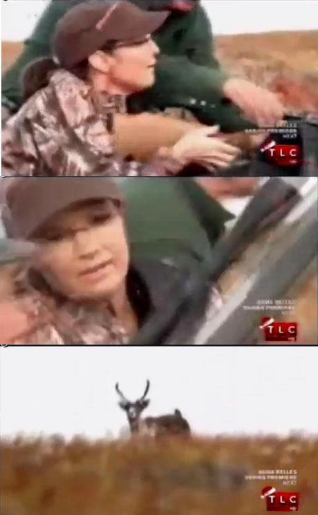 Sarah Palin assassina di animali per un macabro spettacolo in tv