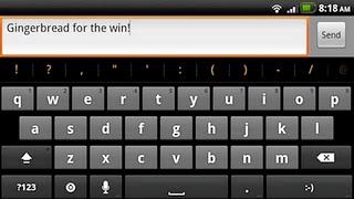 Tastiera di Android Gingerbread in Froyo