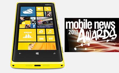 Mobile News Awards 2013 per Nokia Lumia 920 nella categoria “Innovative handset”.