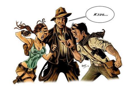 Lara Croft, Indiana Jones, Nathan Drake