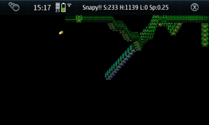 Snapy, rudimentale versione del celebre gioco Snake.