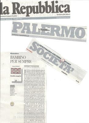 “Bambino per sempre” di Antonella Scandone (la Repubblica, domenica 10/03/2013)