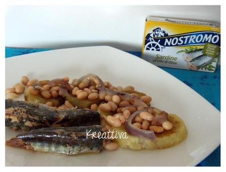 Sardine con patate e cannellini all'aceto balsamico