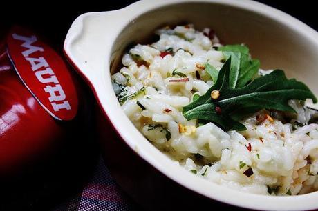 Risotto rucola e taleggio. Risotto rucola e taleggio.