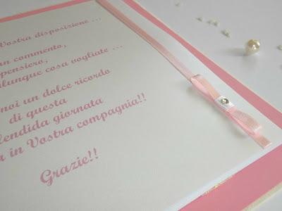 Guestbook e album per matrimonio..tonalità rosa