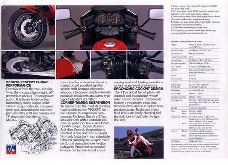 Vintage Brochures: Honda VF 500 F2 1985 (UK)