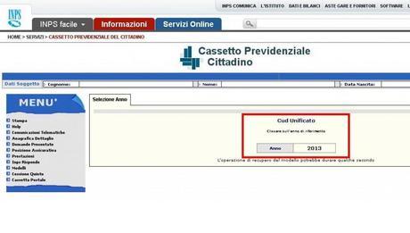 il cud dal sito inps scarica