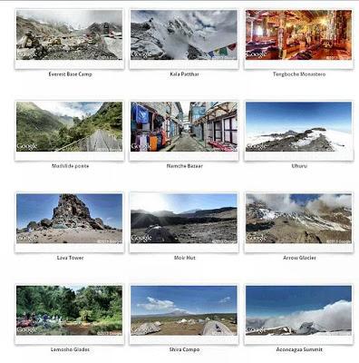 IN CIMA ALLE MONTAGNE CON GOOGLE