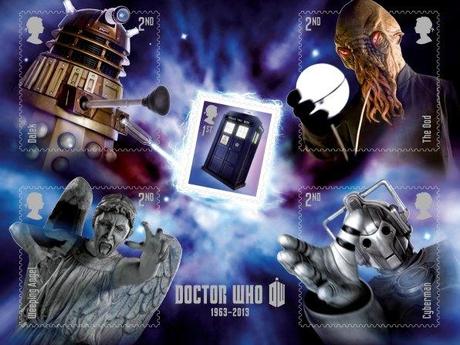 I francobolli per il 50° anniversario di Doctor Who