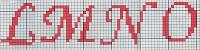 Schema punto croce: Alfabeto rosa maiuscolo e minuscolo