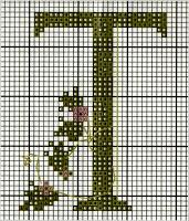 Schema punto croce: Alfabeto romantico