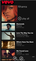 L’APP UFFICIALE DI VEVO ARRIVA SU WINDOWS PHONE