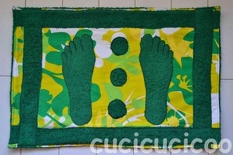finished adult size changing room foot mat