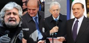 grillo-bersani-monti-berlusconi